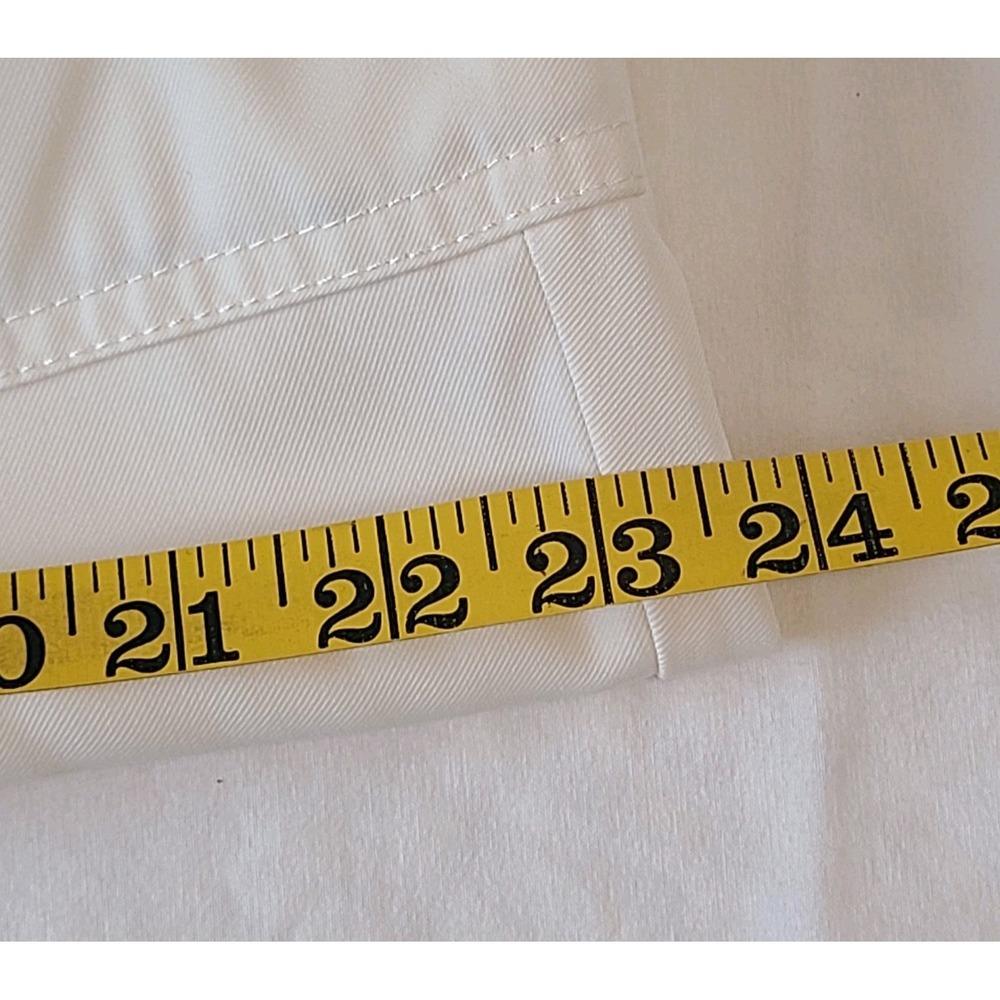 Max Studio Cargo Trousers Womens XL Ivory Pockets Taper Mid Rise Pants Easy Care - Picture 6 of 14